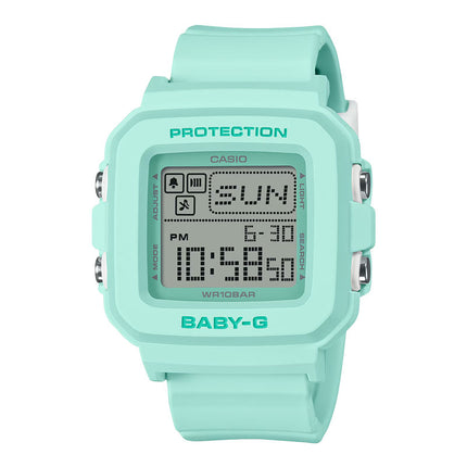 Casio Baby-G BGD-10-3DR Ladies Digital Dial Light Green Resin Band