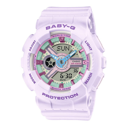 Casio Baby-G BA-110XPM-6ADR Digital Analog Dial Light Purple Resin Band