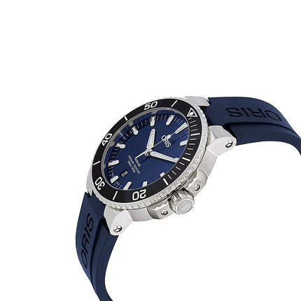 Oris Aquis 01-733-7730-4135-07-4-24-65EB Blue Dial Navy Blue Rubber Strap