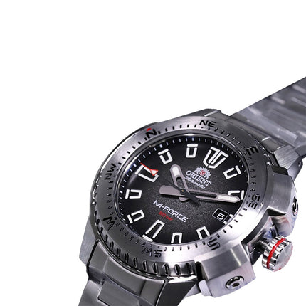 Orient M-Force RA-AC0N01B Automatic Men Black Dial Stainless Steel Strap