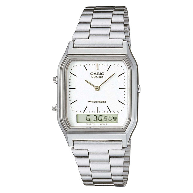 Casio General AQ-230A-7DMQ Digital Analog Dial Stainless Steel Band