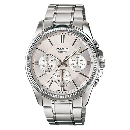 Casio General MTP-1375D-7AVDF Enticer Men Silver Dial Stainless Steel Band