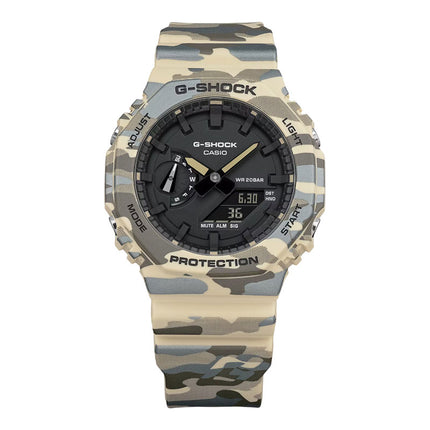 Casio G-Shock GA-2100CM-5ADR CasiOak Digital Analog Dial Camouflage Resin Band