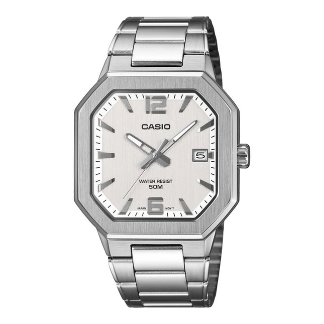 Casio General MTP-B195D-7AVDF White Dial Stainless Steel Band