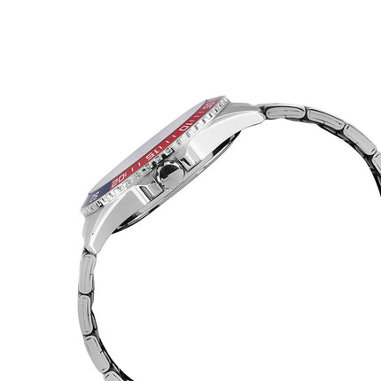 Alba Active AS9V53X1 Men Blue Dial Pepsi Bezel Stainless Steel Strap