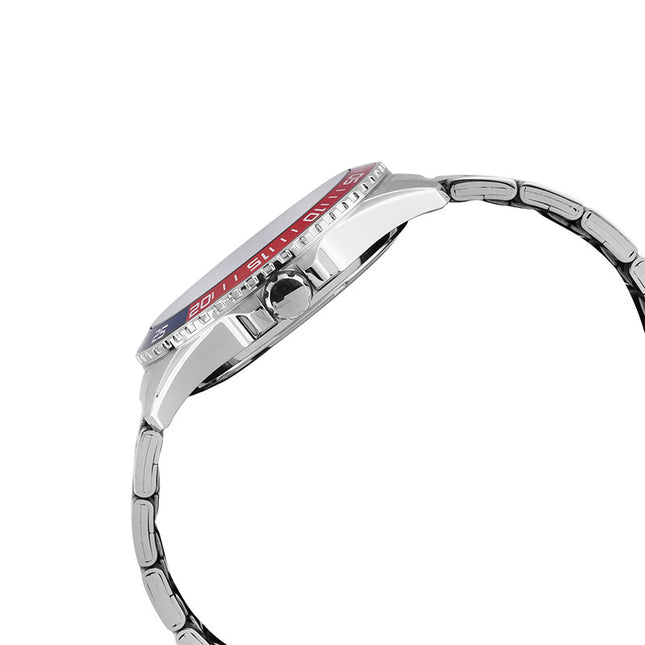 Alba Active AS9V53X1 Men Blue Dial Pepsi Bezel Stainless Steel Strap
