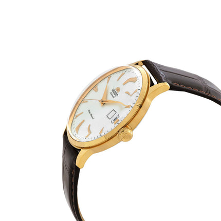 Orient Bambino TAC00003W Automatic White Dial Brown Leather Strap