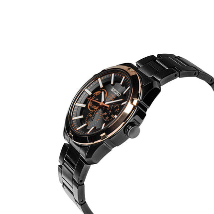 Seiko Solar SNE262P1 Black Dial Black Stainless Steel Strap
