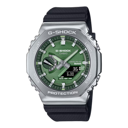 Casio G-Shock GBM-2100A-1A3DR CasiOak Metal Covered Bluetooth Green Dial Black Resin Band