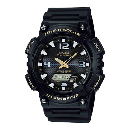 Casio General AQ-S810W-1BVDF Solar Powered Water Resistant 100M Black Resin Band