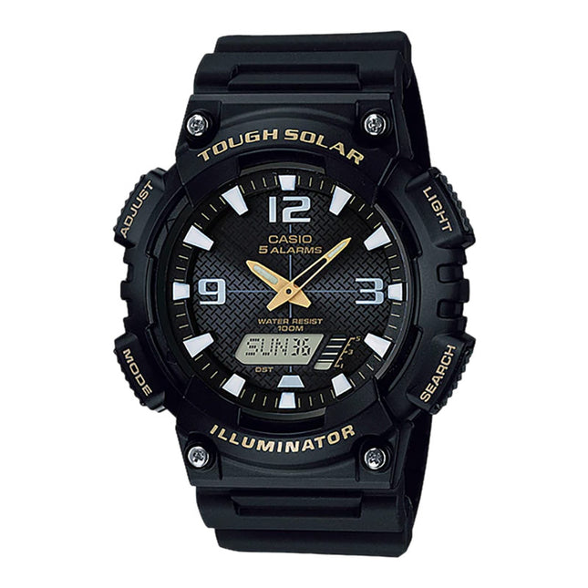 Casio General AQ-S810W-1BVDF Solar Powered Water Resistant 100M Black Resin Band