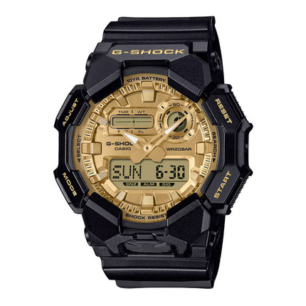 Casio G-Shock GA-010GGB-1A9DR Black And Gold Series Analog Digital Black Dial Black Resin Band