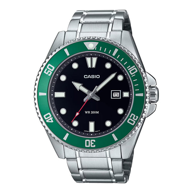 Casio General MDV-107D-3AVDF Men Black Dial Stainless Steel Band