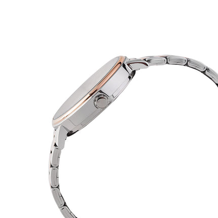 Alba Fashion AG8N96X1 Ladies Silver White Dial Dual Tone Stainless Steel Strap