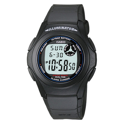 Casio General F-200W-1ADF 10 Years Battery Life Digital Dial Black Resin Band