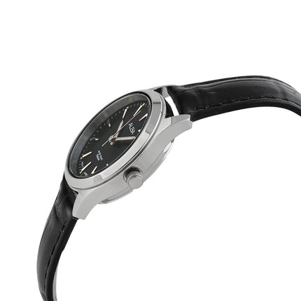 Alba ARX139X1 Ladies Black Dial Black Leather Strap