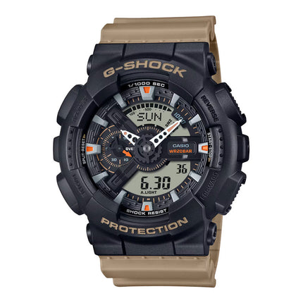 Casio G-Shock GA-110TU-1A5DR Two Tone Utility Color Digital Analog Dial Sand Khaki Resin Band