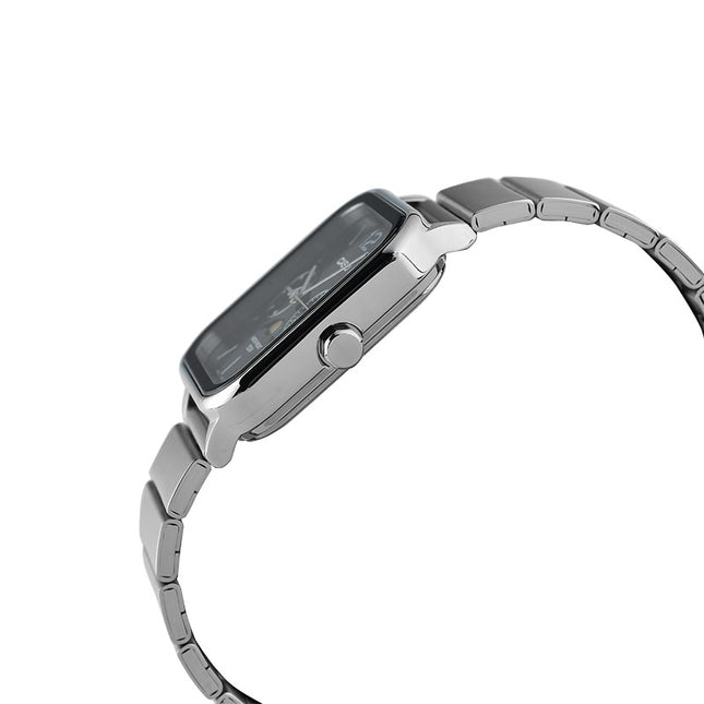 Casio General MTP-M305D-1AVDF Men Moon Phase Black Dial Stainless Steel Band
