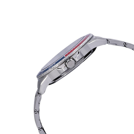 Alba Active AS9U07X1 Men Pepsi Blue Gradation Dial Stainless Steel Strap