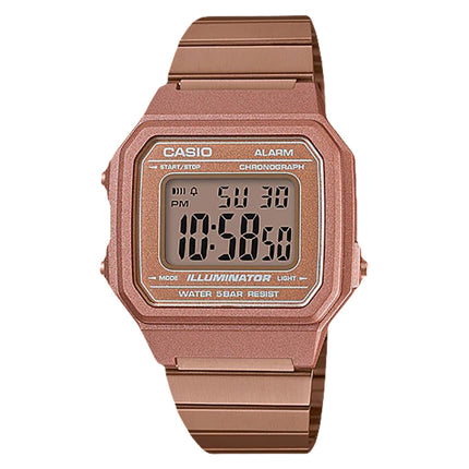 Casio General B650WC-5ADF Vintage Men Digital Dial Rose Gold Stainless Steel Band