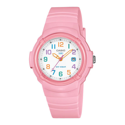 Casio General LX-800H-4AVDF Ladies White Dial Pink Resin Band