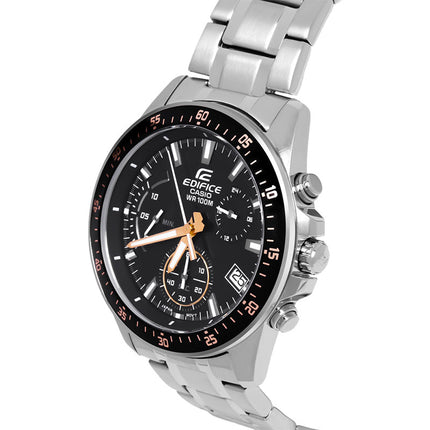 Casio Edifice EFV-540D-1A9VUDF Chronograph Men Black Dial Stainless Steel Band