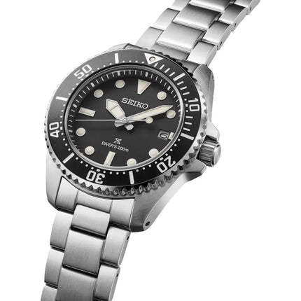 Seiko Prospex SNE597P1 Solar Diver Black Dial Stainless Steel Strap