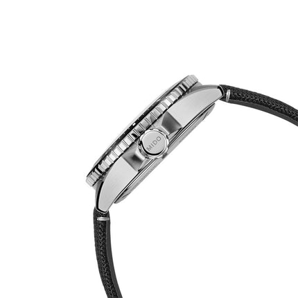 MIDO Ocean Star M026.629.17.051.01 GMT Black Dial Black Fabric With Leather Strap