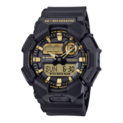 Casio G-Shock GA-010GB-1A9DR Black And Gold Series Analog Digital Black Dial Black Resin Band