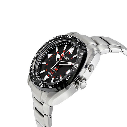 Seiko Prospex SUN049P1 Land Kinetic GMT Black Dial Stainless Steel Strap