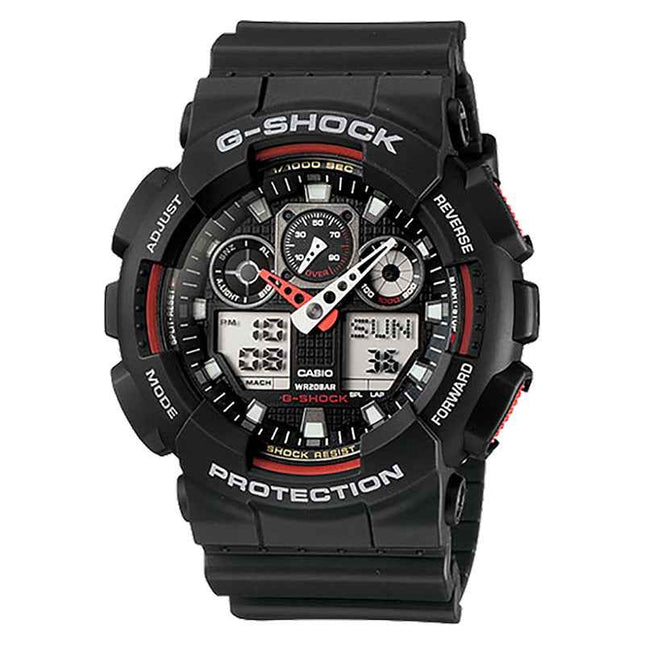 Casio G-Shock G-Classic GA-100-1A4DR Analog-Digital Dial Black Resin Band