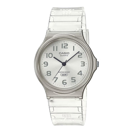 Casio General MQ-24S-7BDF Pop White Dial White Transparent Resin Band