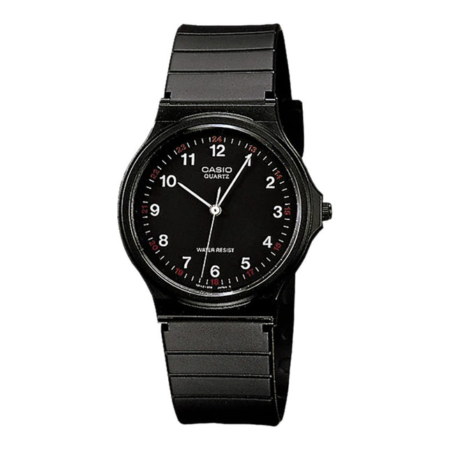 Casio General MQ-24-1BLDF Black Dial Black Resin Band