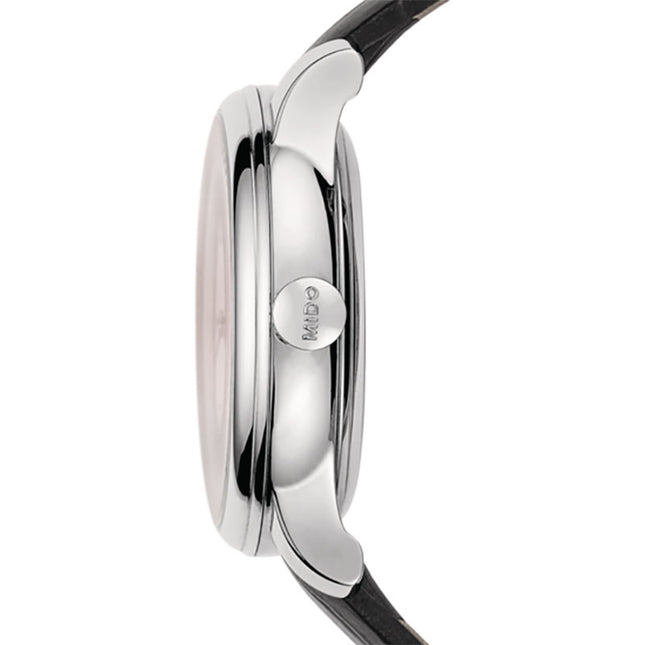 MIDO Baroncelli M039.207.16.106.00 Lady Day & Night Automatic MOP Dial Black Leather Strap