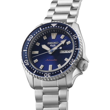 Seiko 5 Sports SRPL83K1 SKX Series Automatic Redux in Koniro Blue Dial Stainless Steel Strap