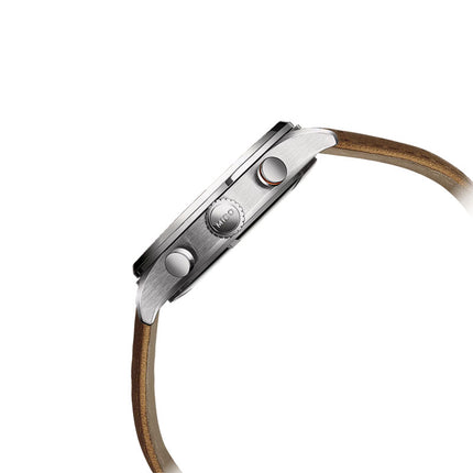 Mido Multifort M053.417.16.061.00 Chronograph Anthracite Dial Brown Leather Strap