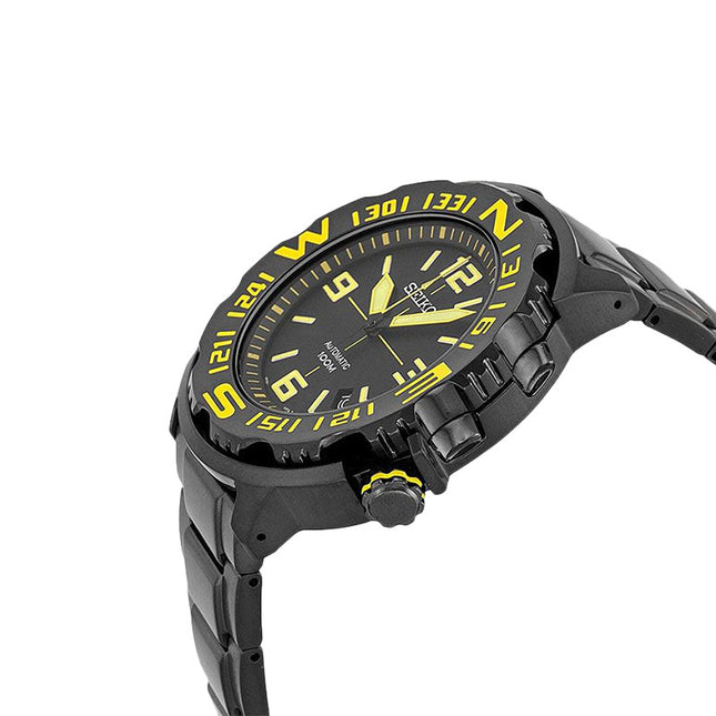 Seiko Automatic SRP449K1 Superior Black Dial Black Stainless Steel Strap