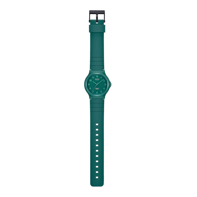 Casio General MQ-24B-3BDF Pop Analog Green Dial Green Resin Band