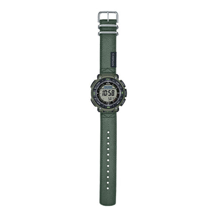 Casio Pro Trek PRG-340B-3DR CASTLON Climber Line Digital Dial Green Nylon Band