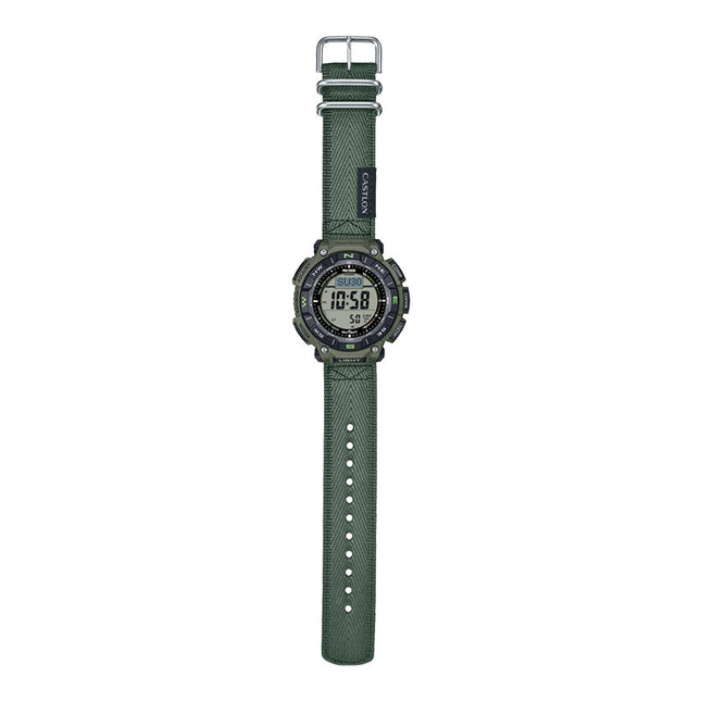 Casio Pro Trek PRG-340B-3DR CASTLON Climber Line Digital Dial Green Nylon Band