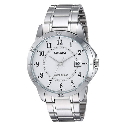 Casio General MTP-V004D-7BUDF Men Analog White Dial Stainless Steel Band