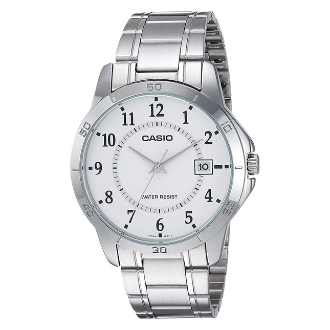 Casio General MTP-V004D-7BUDF Men Analog White Dial Stainless Steel Band