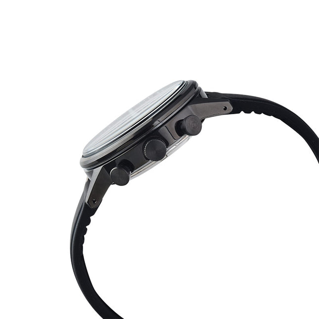 Seiko Chronograph SSB393P1 Titanium Discover More Black Dial Black Silicone Strap