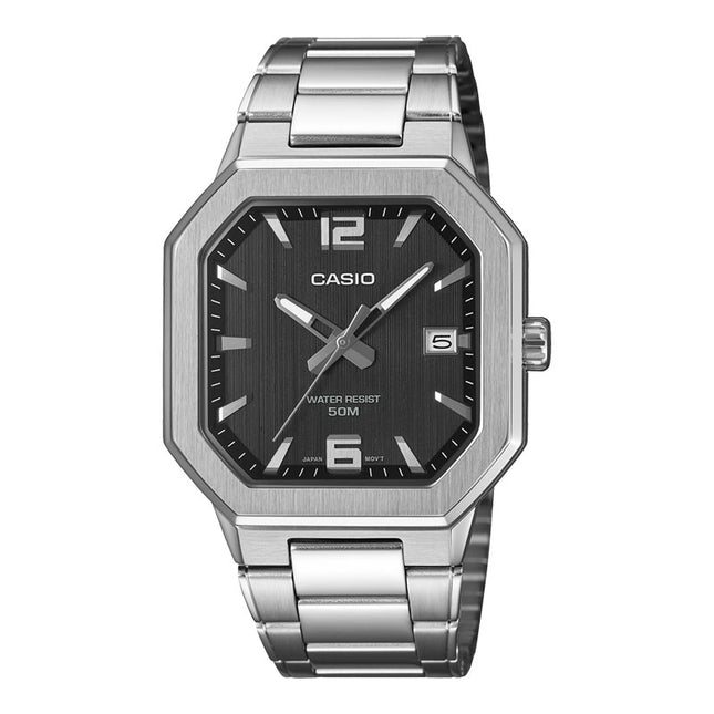 Casio General MTP-B195D-1AVDF Black Dial Stainless Steel Band