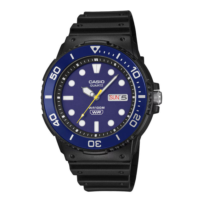 Casio General MRW-230H-2EVDF Blue Dial Black Resin Band