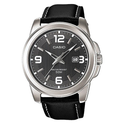 Casio General MTP-1314L-8AVDF Enticer Men Black Dial Black Leather Band