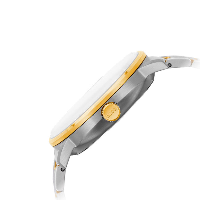 Mido Commander M021.431.22.071.00 Chronometer Rhodium Dial Dual Tone Stainless Steel Strap