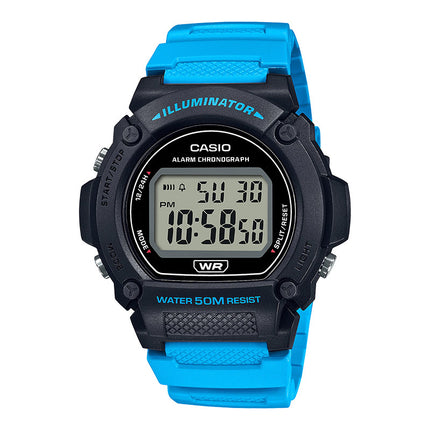 Casio General W-219H-2A2VDF Digital Dial Blue Resin Band