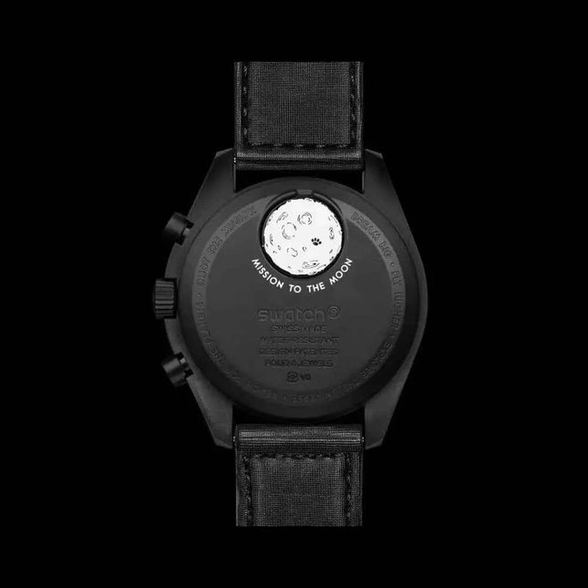 Swatch X Omega Bioceramic Moonswatch SO33B700 Quartz Mission to the Moonphase Black Snoopy