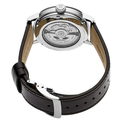 Seiko Presage SPB115J1 Craftsmanship Riki Watanabe Brown Enamel Dial Brown Leather Strap